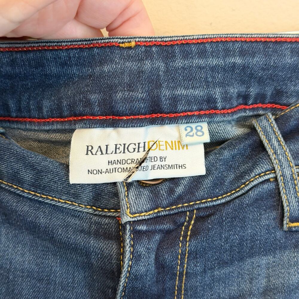 Raleigh Denim Workshop Haywood High Rise Thin Leg Jeans 28 Blue Stretch USA NWT - Picture 4 of 8
